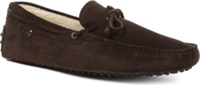 TODS Ferrari shearling driving moccasins