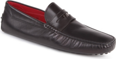 TODS Ferrari leather driving moccasins