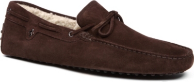 TODS Ferrari shearling driving moccasins