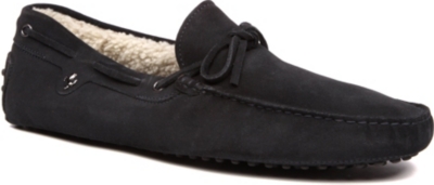 TODS Ferrari shearling driving moccasins