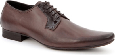 H BY HUDSON Larkin contrast leather Derby shoes