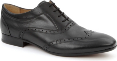 H BY HUDSON Francis brogue shoes (Black
