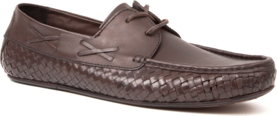 H BY HUDSON Cabana woven-leather boat shoes