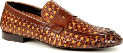 ROLANDO STURLINI Woven penny loafers