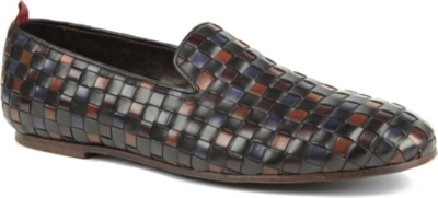 ROLANDO STURLINI Woven leather slippers