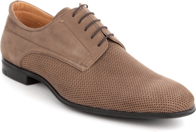 STEMAR Leather perforated Derby shoes