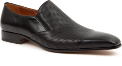 STEMAR Perforated panel leather loafers