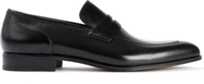 STEMAR Almond leather penny loafers