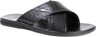 STEMAR Lizard-print cross-strap sandals