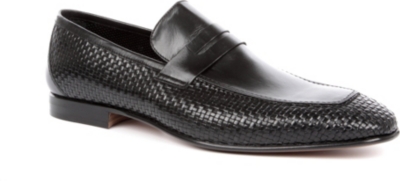 STEMAR Woven penny loafers (Black