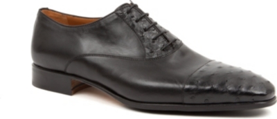 STEMAR Ostrich-print toecap Oxford shoes