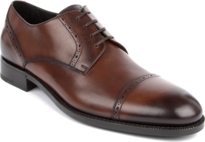 ERMENEGILDO ZEGNA Perforated-leather Derby shoes