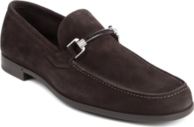 ERMENEGILDO ZEGNA Suede horsebit loafers