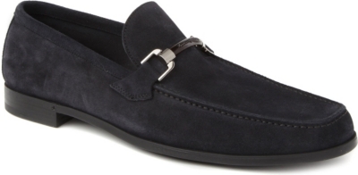 ERMENEGILDO ZEGNA Suede horsebit loafers