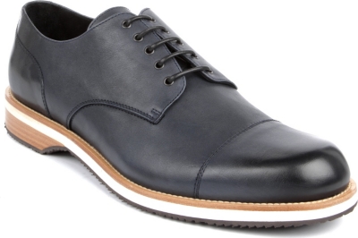 ERMENEGILDO ZEGNA Leather Derby shoes (Blue