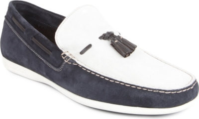 ERMENEGILDO ZEGNA Suede contrast panel driver shoes