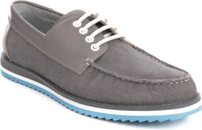 ANTHONY MILES Sutton suede and leather boat shoes