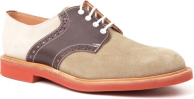 MARK MCNAIRY Contrast leather and suede Derby shoes