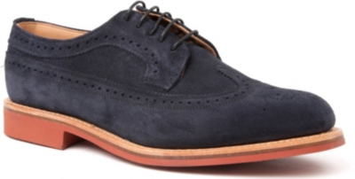 MARK MCNAIRY Contrast-sole suede Brogues