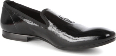ALEXANDER MCQUEEN Patent skull slippers (Black