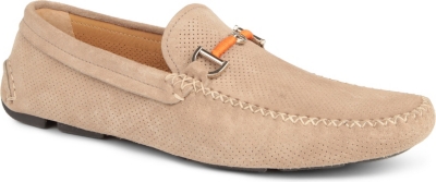 GIORGIO ARMANI Perforated suede driving shoes