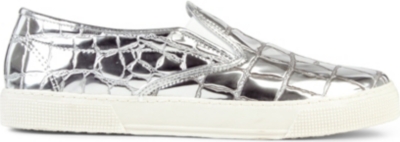 KURT GEIGER Darcy croc-print loafers