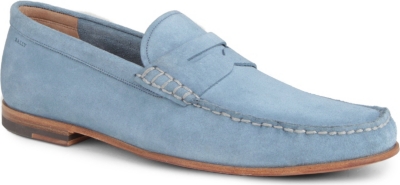 BALLY Vedor suede penny loafers