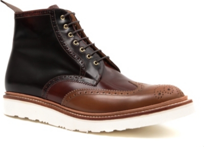 GRENSON Leather brogue boots