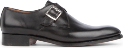BARKER Northcoat leather monk shoes