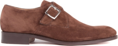 BARKER Monk suede shoes