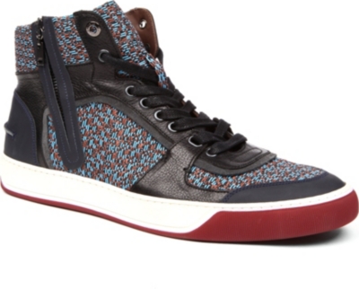 LANVIN Ethnic print high-top trainers