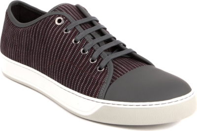 LANVIN Woven suede trainers