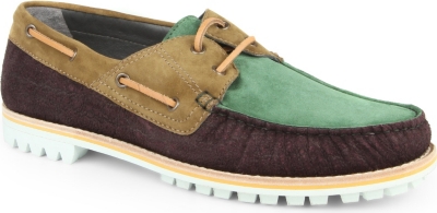 LANVIN Multi-panelled boat shoes
