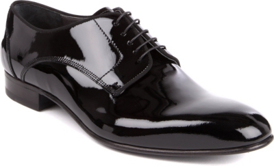 LANVIN Patent leather tuxedo Derby shoes