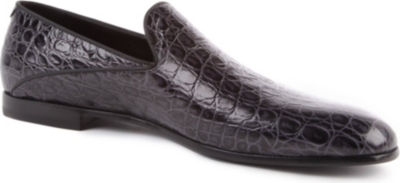 GIORGIO ARMANI Crocodile print slippers