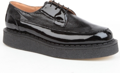 PURIFIED Leather and patent creepers