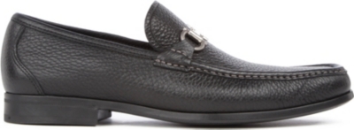FERRAGAMO Magnifico grained-leather loafers