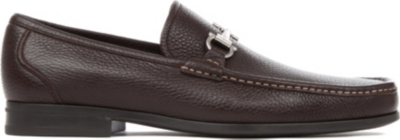 FERRAGAMO Magnifico grained-leather loafers
