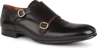 ALEXANDER MCQUEEN Double-strap leather monk shoes