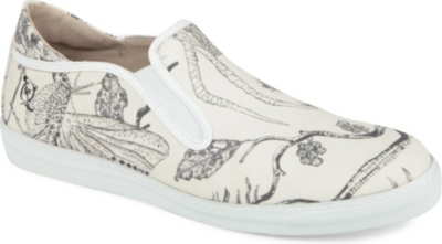 MCQ ALEXANDER MCQUEEN Printed canvas slip-on trainers