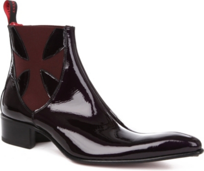 JEFFERY WEST Patent Dragon Chelsea boots