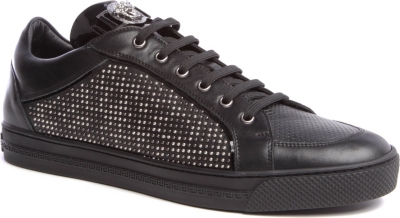 VERSACE Studded leather trainers