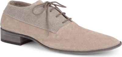 MAISON MARTIN MARGIELA Suede and canvas Oxford shoes