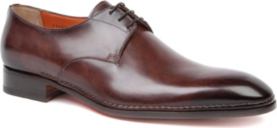 SANTONI Carter leather Derby shoes