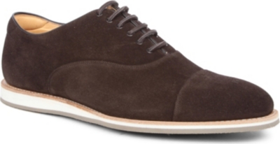 CHURCH Hirst wedged suede Oxford shoes
