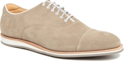 CHURCH Hirst wedged suede Oxford shoes