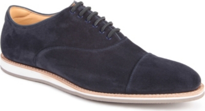 CHURCH Hirst wedged suede Oxford shoes