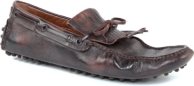 CARSHOE Fringed leather driving shoes