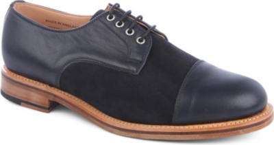 OLIVER SPENCER Mixed-leather Derby shoes