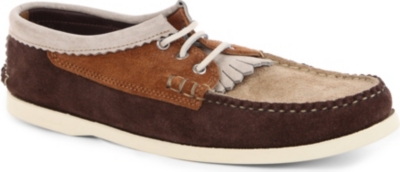 YUKETEN Blucher kiltie boat shoes
